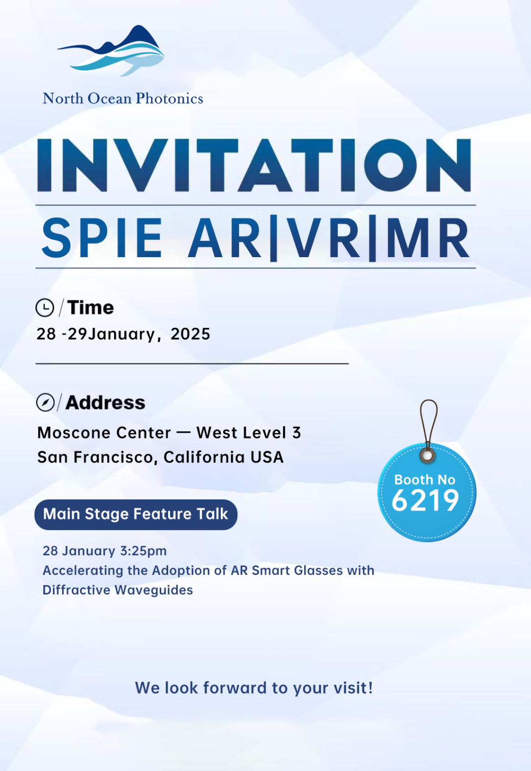 SPIE AR|VR|MR 2025, 鲲游光电期待您的光临！